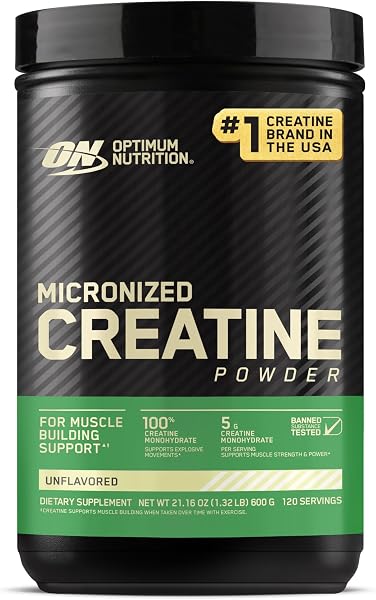 Optimum Nutrition Creatina Monohidratada em Pó Micronizada Sem Sabor 200 Porções